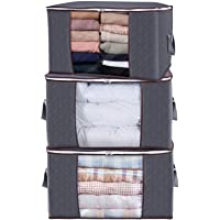 Lifewit Bolsa de Almacenamiento de Ropa de Gran Capacidad con Asa Reforzada y Tela Actualizada para Edredones- Mantas…